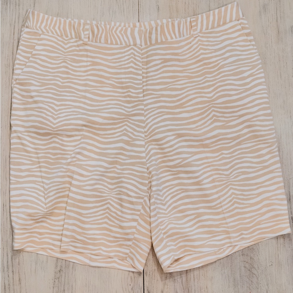 Michael Kors Cream and White Zebra Print Women's Shorts